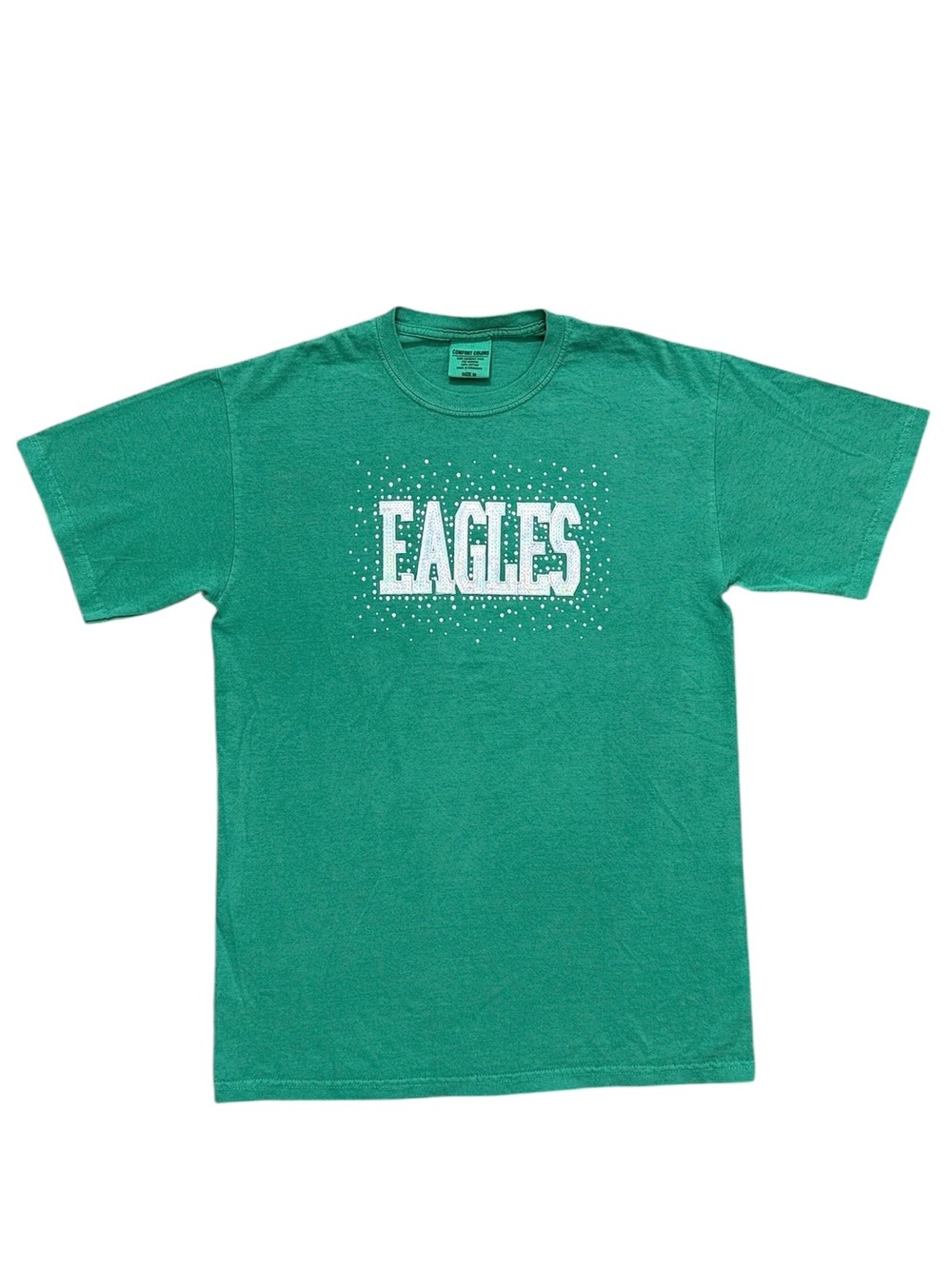 Handmade Philadelphia Eagles T-Shirt Tee Shirt Sequins Rhinestones M Medium